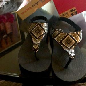 Sketchers Gypsy glam black sling back sandals